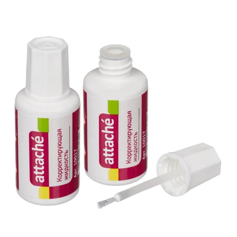 Корректирующая жидкость Attache 20мл на быстросохнущей осн, кисточка 66134