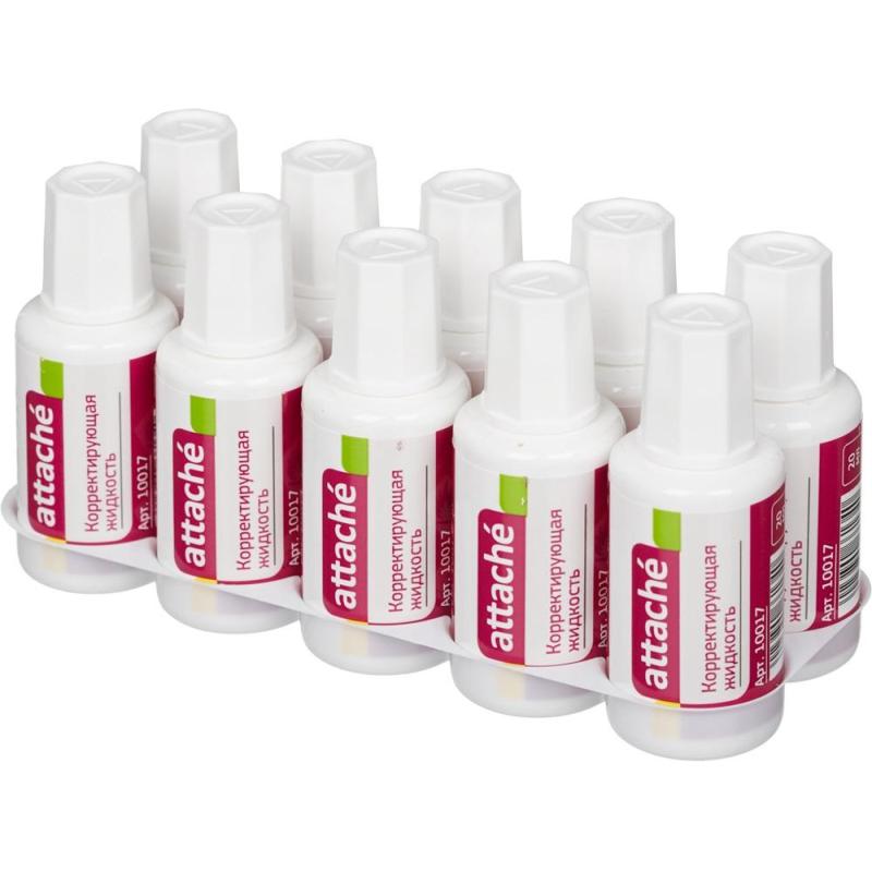 Корректирующая жидкость Attache 20мл на быстросохнущей осн, кисточка 66134