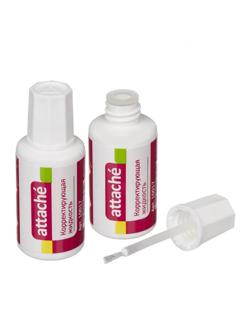 Корректирующая жидкость Attache 20мл на быстросохнущей осн, кисточка 66134