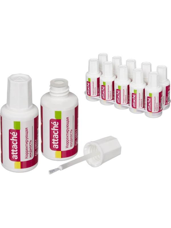 Корректирующая жидкость Attache 20мл на быстросохнущей осн, кисточка 66134