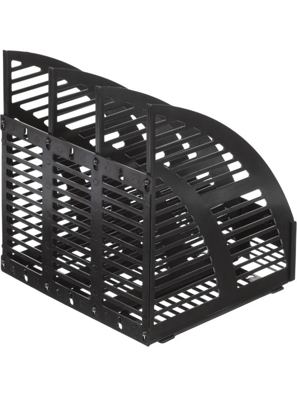 Лоток вертикальный Attache сборный 3 отделения черный, 240мм