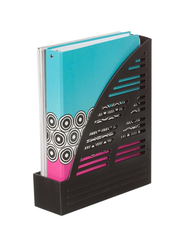 Лоток вертикальный ATTACHE 70мм (65) черный 4шт/упк