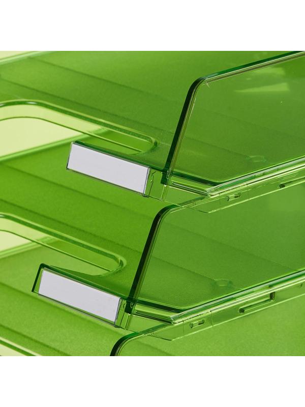 Лоток горизонтальный HAN с инд.окном прозр.зеленый 1020/27