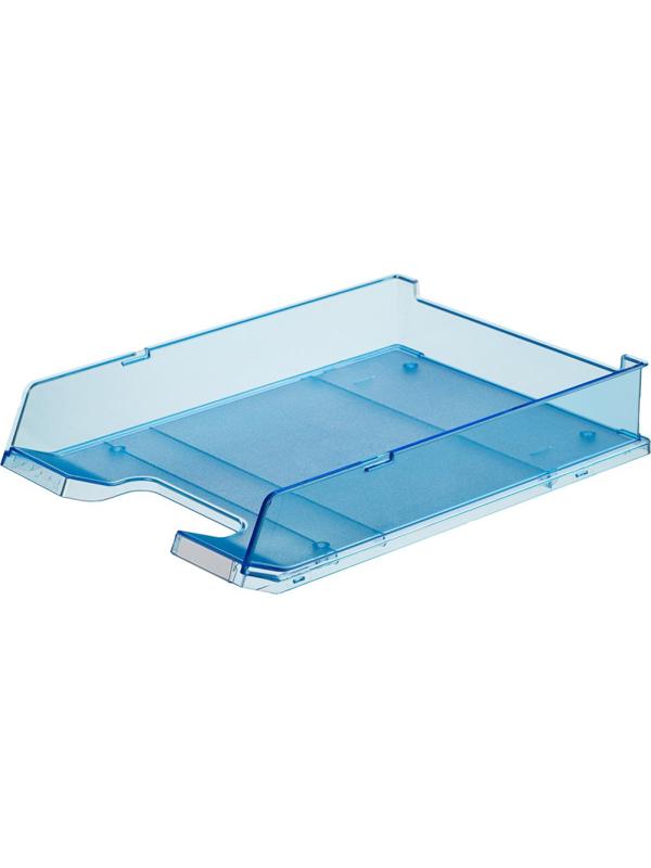Лоток горизонтальный HAN с инд.окном прозр.синий 1020/26
