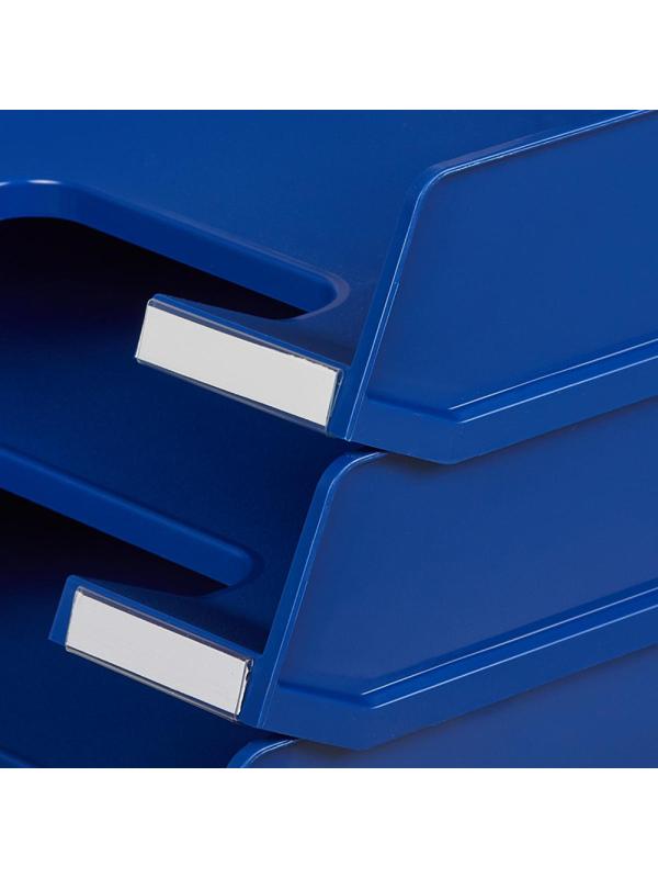 Лоток горизонтальный HAN с инд.окном синий 1020/14