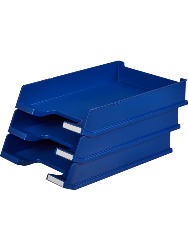 Лоток горизонтальный HAN с инд.окном синий 1020/14