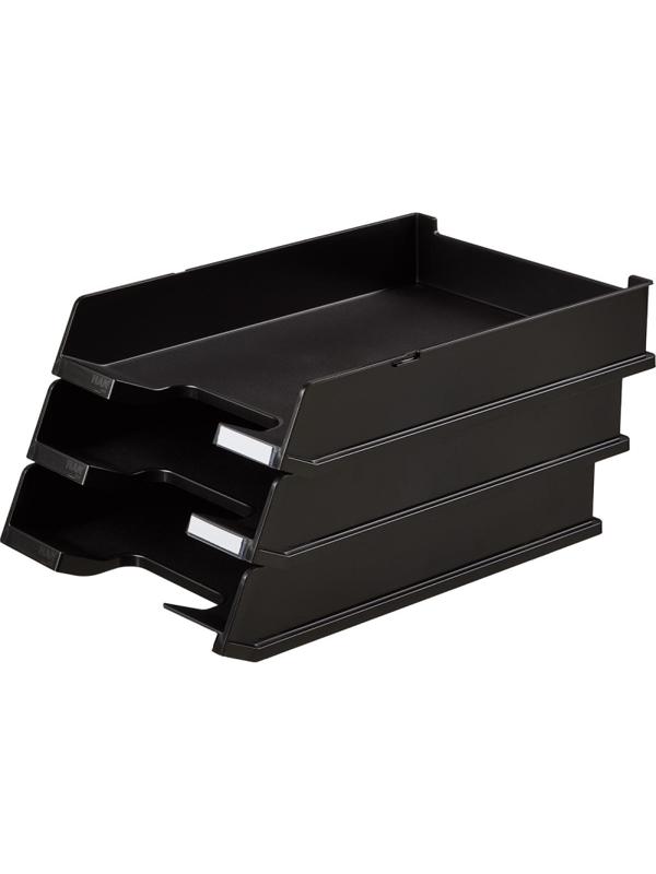 Лоток горизонтальный HAN с инд.окном черный 1020/13