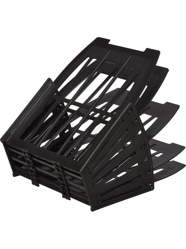 Лоток вертикальный Attache веер 4отделения 5секций черный