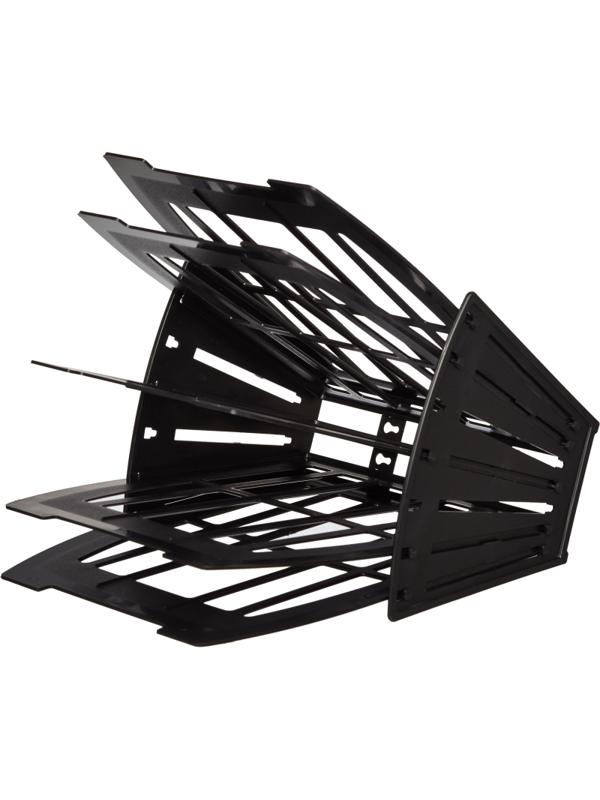 Лоток вертикальный Attache веер 4отделения 5секций черный