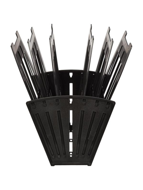 Лоток вертикальный Attache веер 5отделений 6секций черный