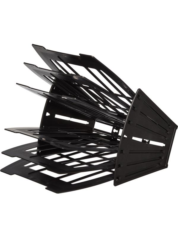 Лоток вертикальный Attache веер 5отделений 6секций черный