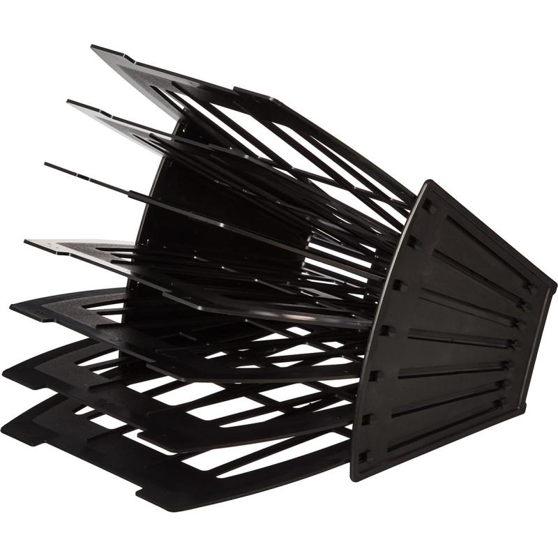 Лоток вертикальный Attache веер 6отделений 7секций черный