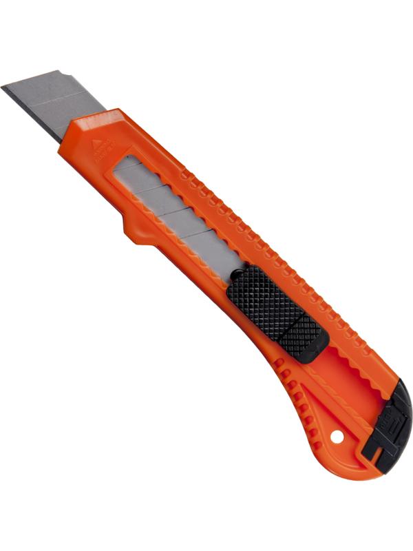 Нож канцелярский 18мм Attache с фиксатором, полибег, цв.в ассорт.