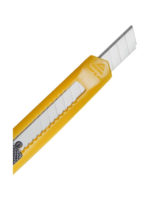 Нож канцелярский 9мм  Attache с фиксатором, полибег, цв.в ассорт.