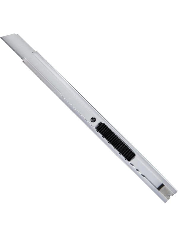 Нож канцелярский 9мм Attache металлический, фиксатор, цв.металлик