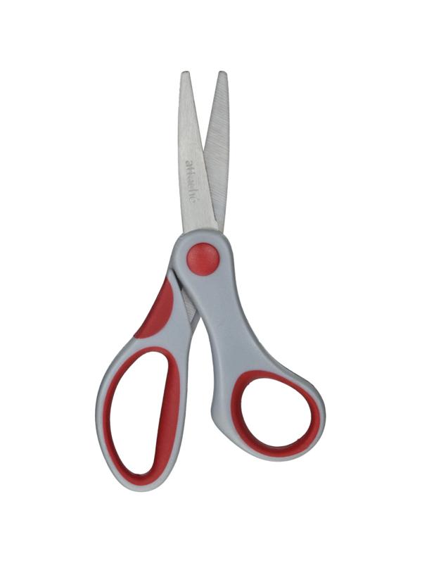 Ножницы Attache 13 см с пласт.прорезинен.ассимитр ручками