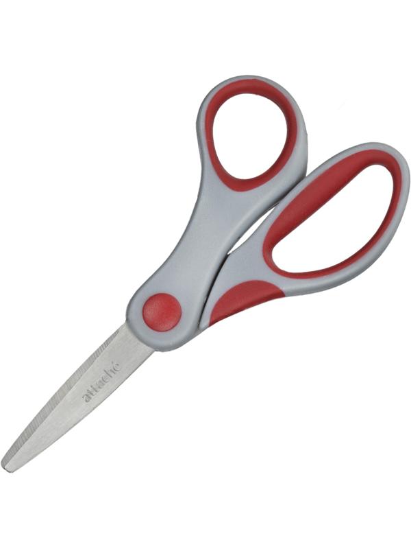 Ножницы Attache 13 см с пласт.прорезинен.ассимитр ручками