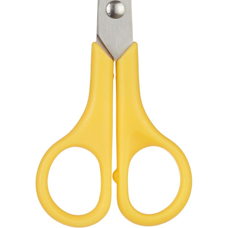 Ножницы Attache 130 мм с пластиковыми ручками, цвет желтый