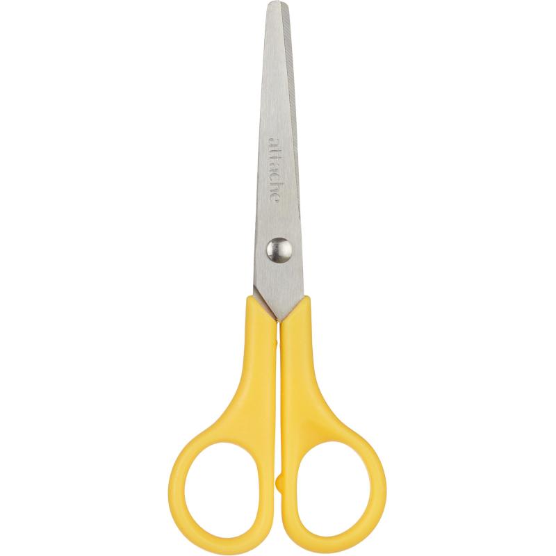 Ножницы Attache 130 мм с пластиковыми ручками, цвет желтый