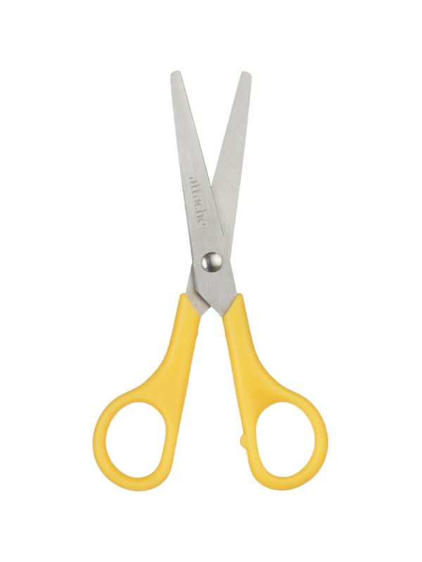 Ножницы Attache 130 мм с пластиковыми ручками, цвет желтый