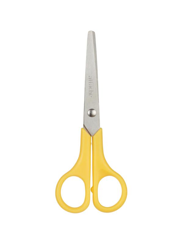 Ножницы Attache 130 мм с пластиковыми ручками, цвет желтый