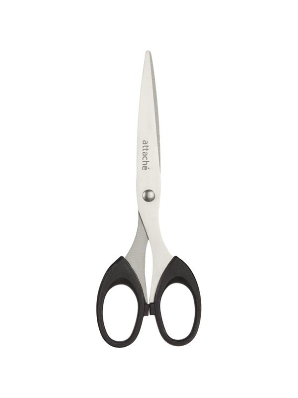 Ножницы Attache 169 мм с пластик. эллиптическими ручками,цвет черный