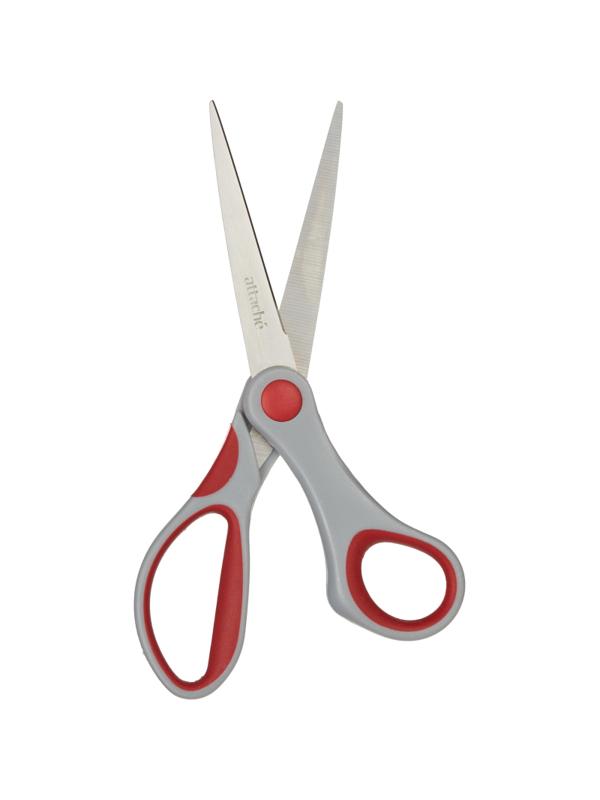 Ножницы Attache 180 мм с пласт.прорезинен.эллипт.ручками,цвет вассорт