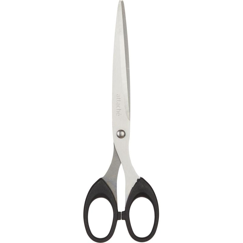 Ножницы Attache 190 мм с пластик. эллиптическими ручками, цвет черный