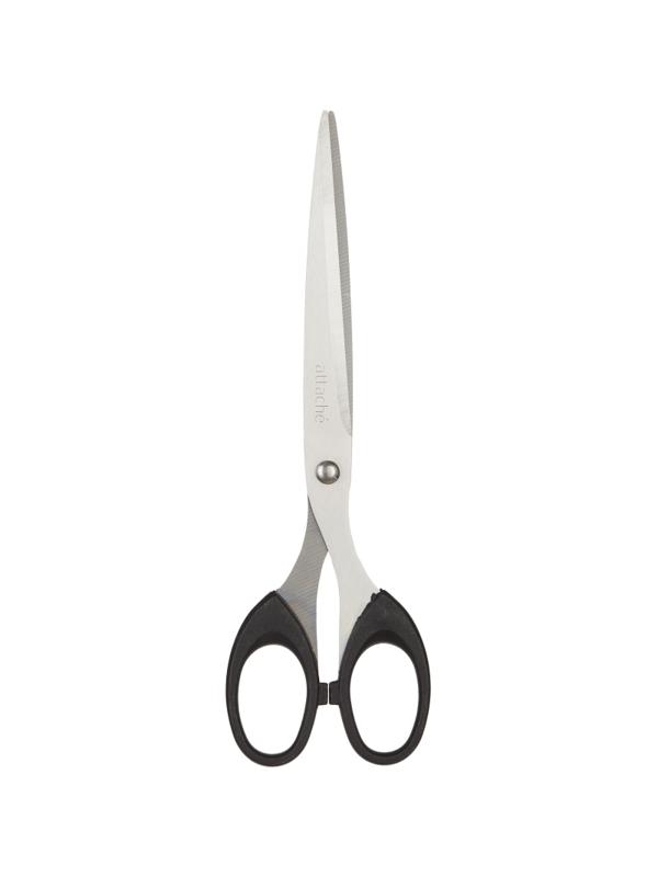 Ножницы Attache 190 мм с пластик. эллиптическими ручками, цвет черный