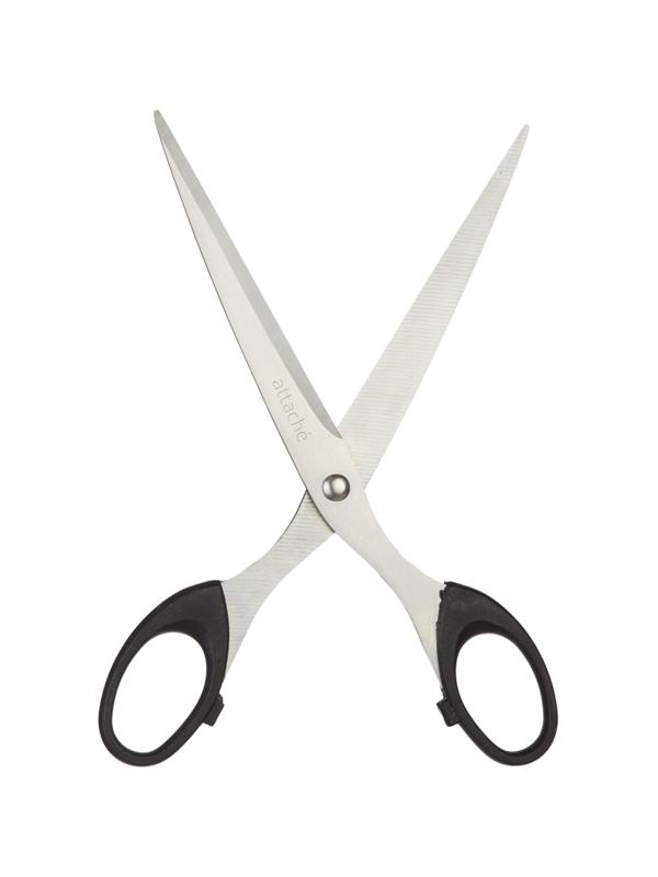 Ножницы Attache 190 мм с пластик. эллиптическими ручками, цвет черный