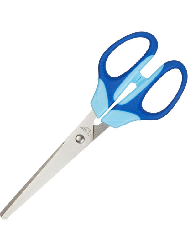 Ножницы Attache  Ergo&Soft 180 мм с резиновыми ручками, цвет синий