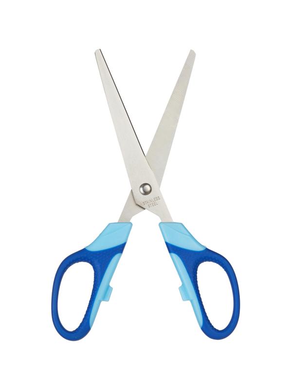 Ножницы Attache  Ergo&Soft 180 мм с резиновыми ручками, цвет синий