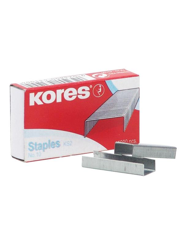 Скобы для степлера №10 KORES никелированные (2-20 листов) 1000 шт./уп