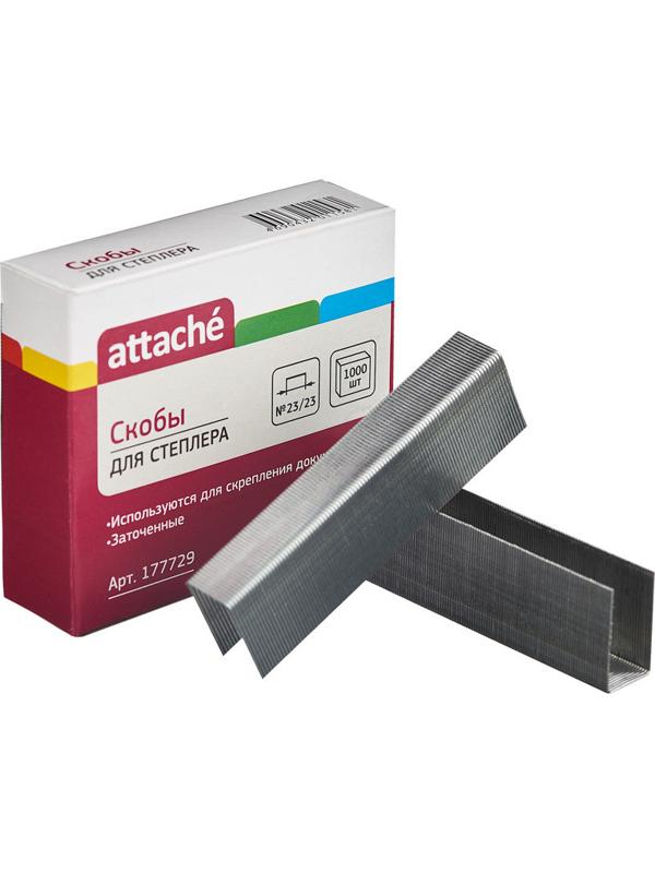 Скобы для степлера №23/23 ATTACHE оцинкованные (180-240 лист) 1000 шт./уп