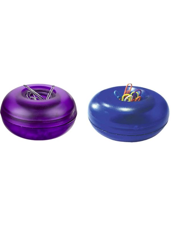 Скрепочница магнитная круглая открытая 200104, цвет ассорти