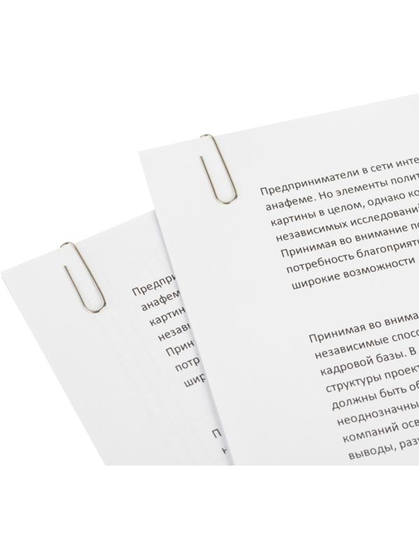 Скрепки Attache никелированные, 22 мм, негофрированные, 100 шт/уп