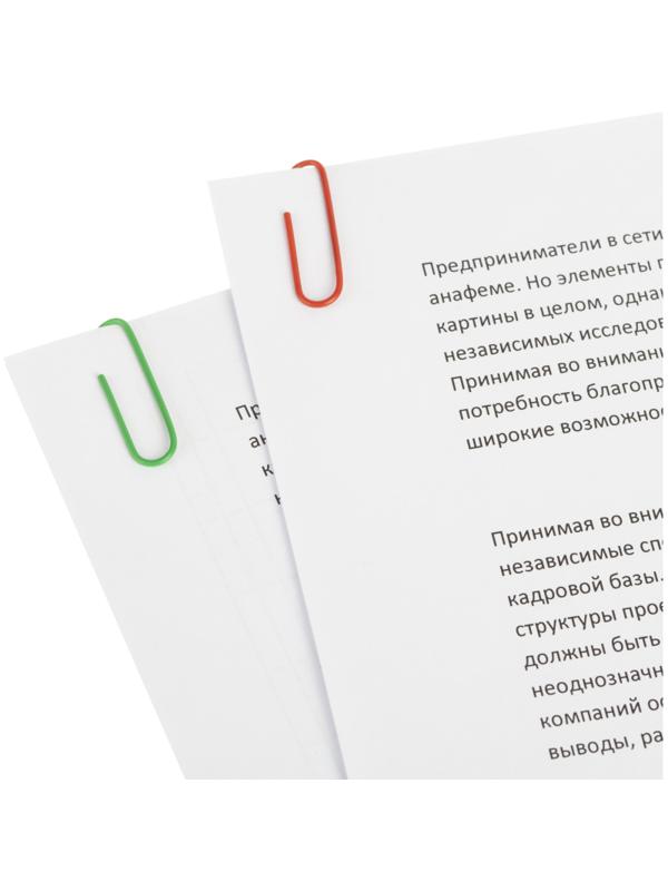 Скрепки Attache с полимерным покрытием,28 мм, разноцветные, 100 шт/уп