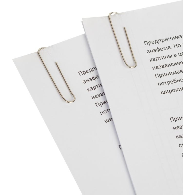 Скрепки KORES с отгибом,никелированные, 50 мм,треугольные,негофрир,100шт/уп