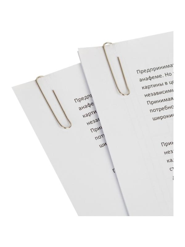 Скрепки KORES с отгибом,никелированные, 50 мм,треугольные,негофрир,100шт/уп