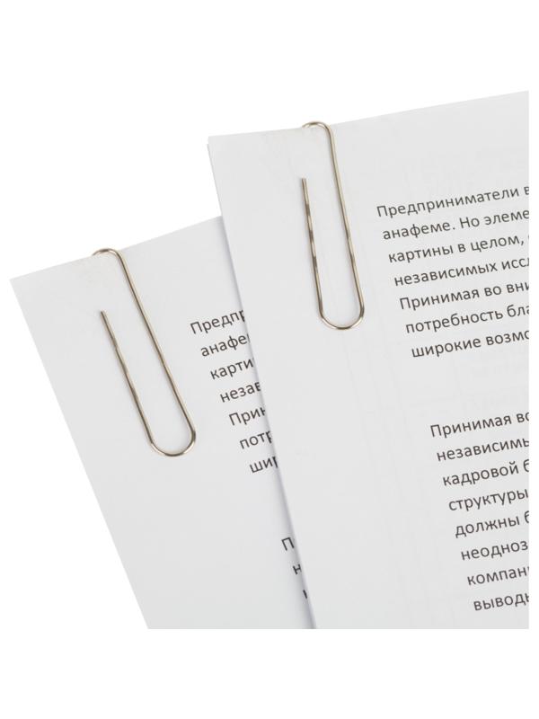 Скрепки Attache никелированные, 50 мм, гофрированные,европодвес, 30 шт/уп