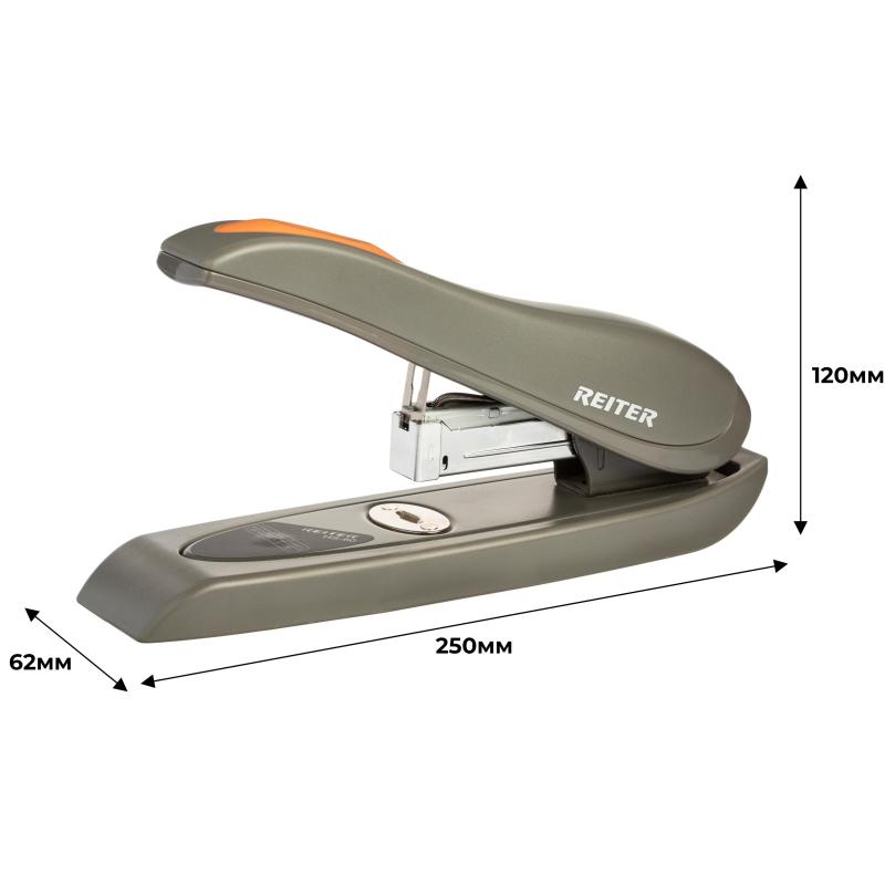 Степлер Reiter HS-60 до 60 листов,№23/10, пластик. корпус, серо-оранжевый