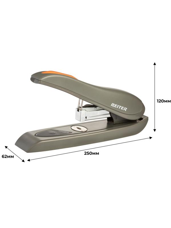 Степлер Reiter HS-60 до 60 листов,№23/10, пластик. корпус, серо-оранжевый