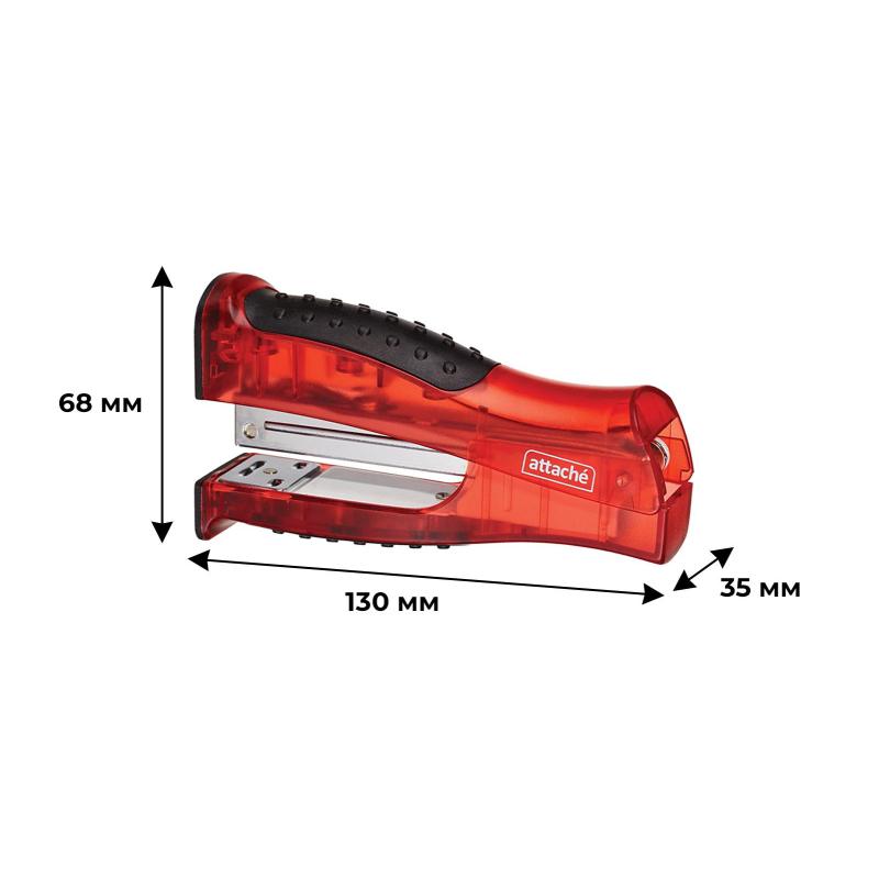 Степлер ATTACHE 8918 (N24/6&26/6) до 20 лист. вертикальный красный