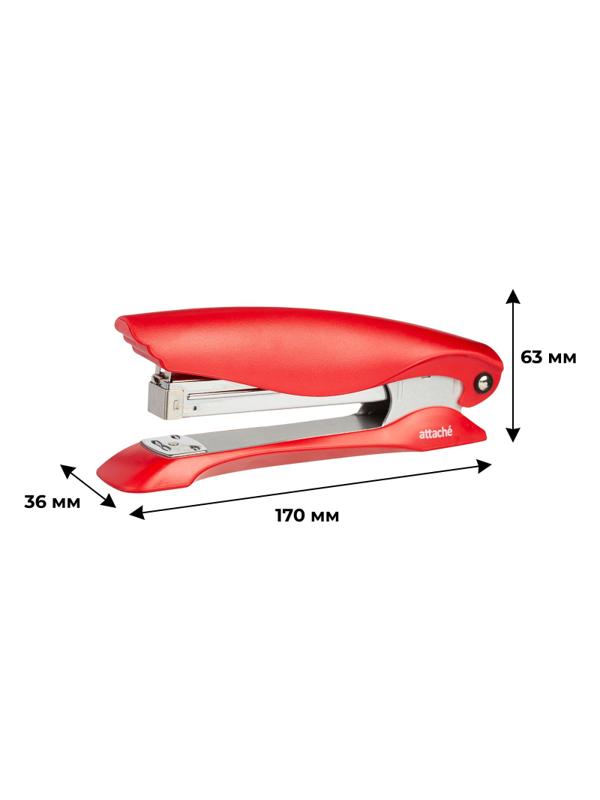 Степлер Attache №24/6 до 20л. увелич. глубина закладки красн антистеп