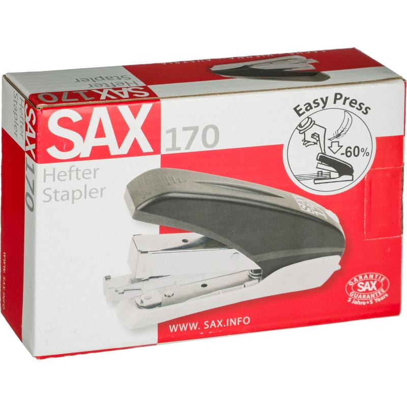 Степлер SAX 170 (N24/6) до 40 листов, энергосберегающий,антистеплер,черн
