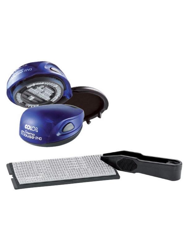 Печать самонаборная круглая карман. 2 круга d40мм Stamp Mouse R40/2 Set Col