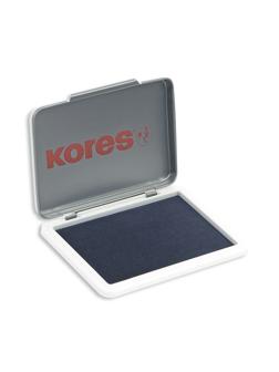 Подушка штемпельная настольная КORES синяя 7х11см метал. 71551