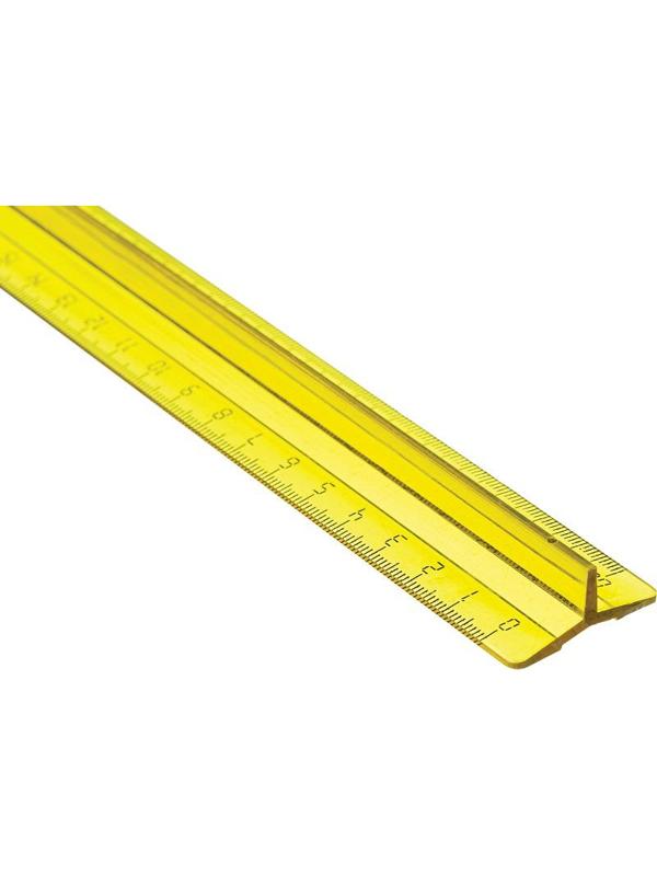 Линейка 30см Attache с держателем прозрачно-яркие цвета в ассорт ЛН42АЕ