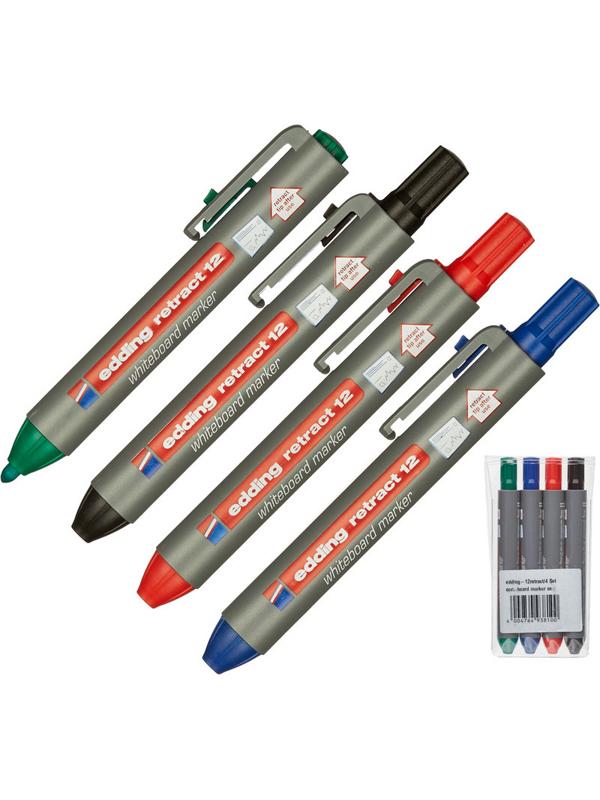 Набор маркеров для белых досок EDDING retract 12 4шт.уп 1,5-3 мм