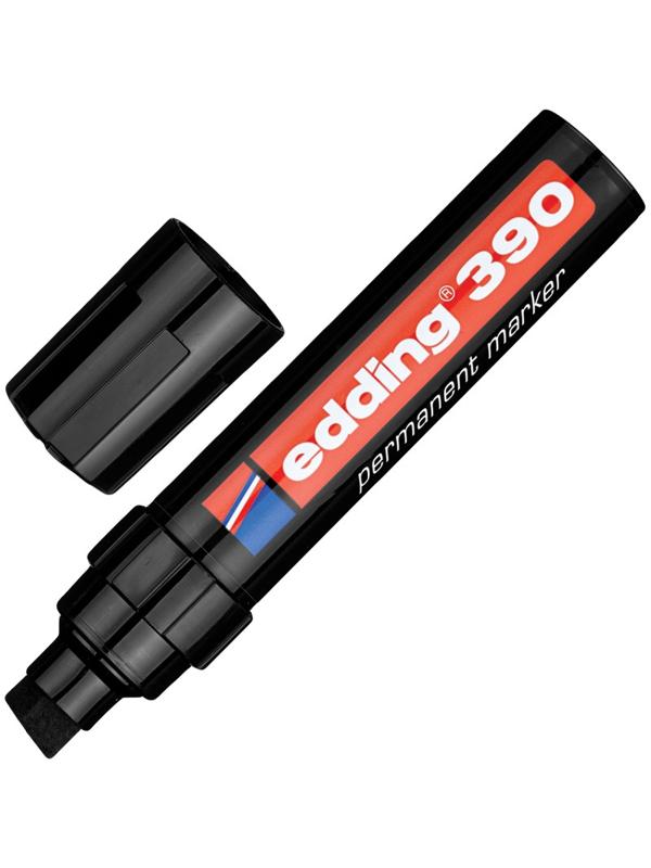 Маркер перманентный EDDING E-390/1 черный 4-12мм скошенный наконеч.